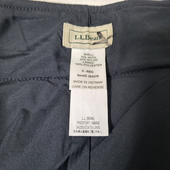 L.L Bean Wool Blend Skirt. Size 8. Grey, Black & White. - Picture 9 of 9